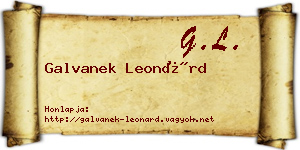 Galvanek Leonárd névjegykártya